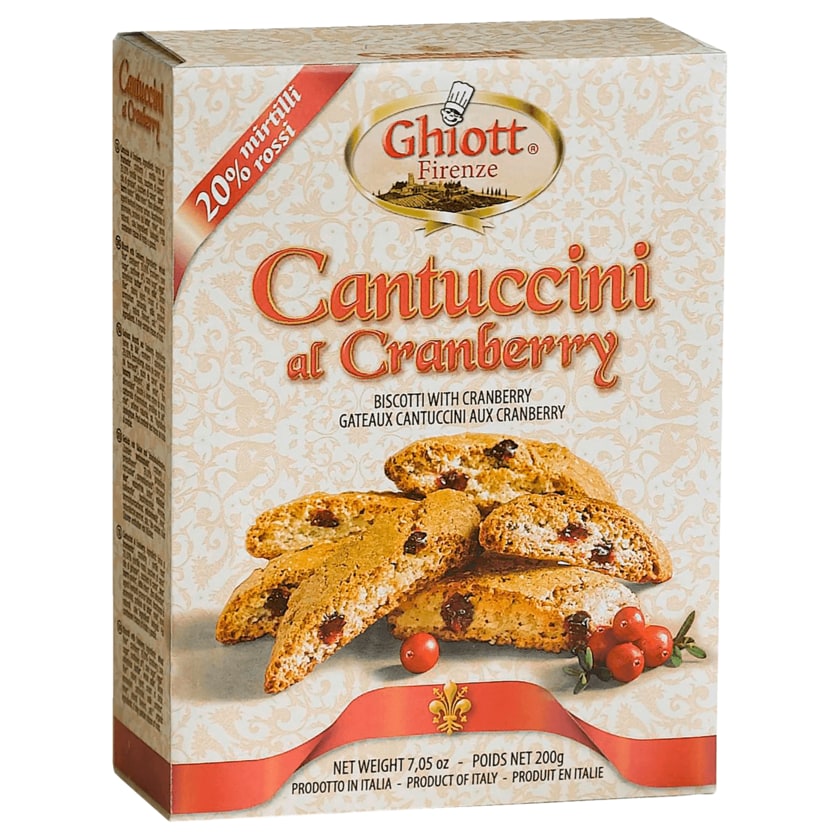 Ghiott Firenze Cantuccini al Cranberry 246g
